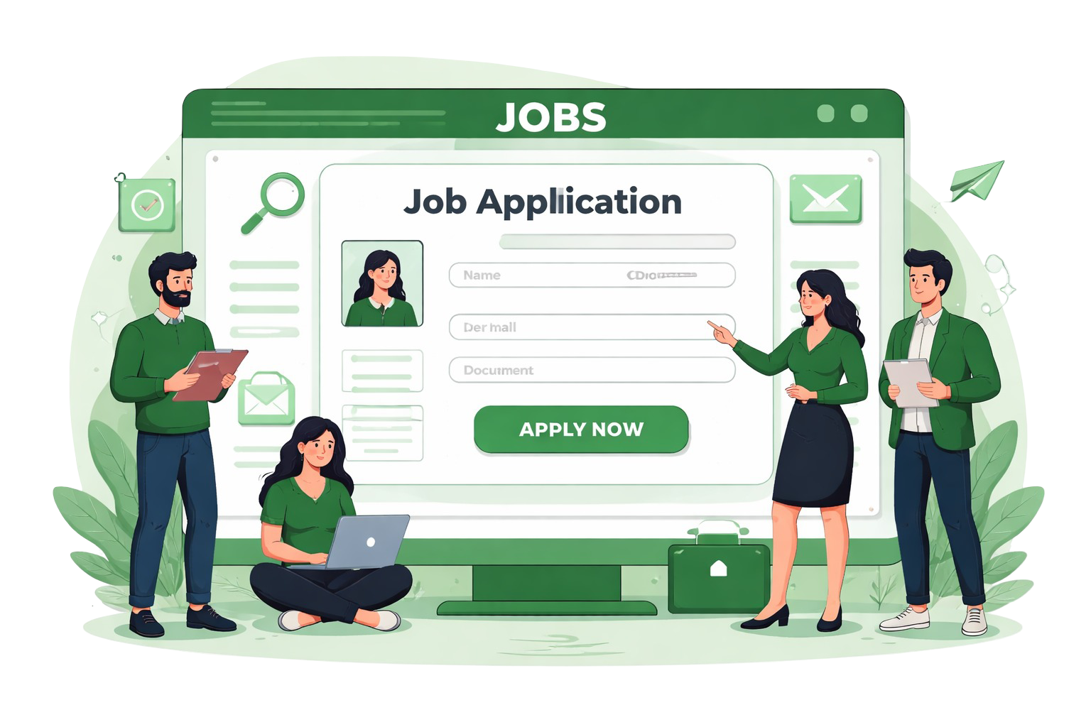 Job application illustration